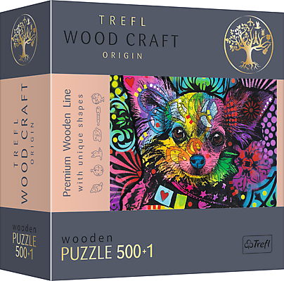 TREFL Wooden puzzle Colorful puppy