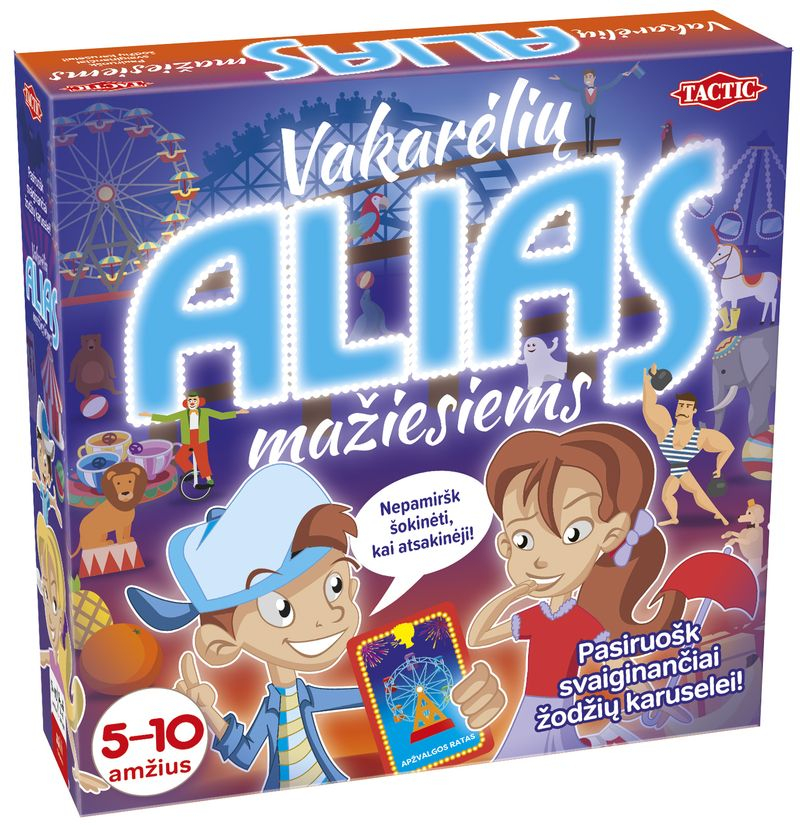 TACTIC Board game Alias Junior Party (In Lithuanian lang.) Baltic boardgames