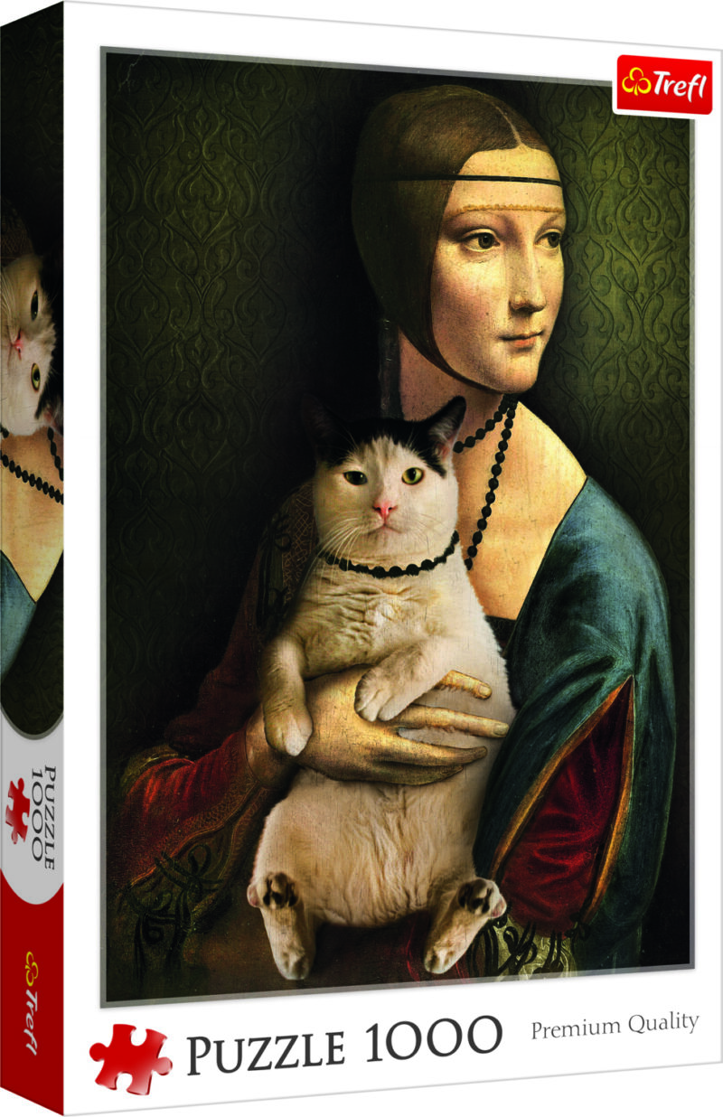 TREFL puzzle Lady with a cat 1000 pcs Puzzles 1000 pcs.