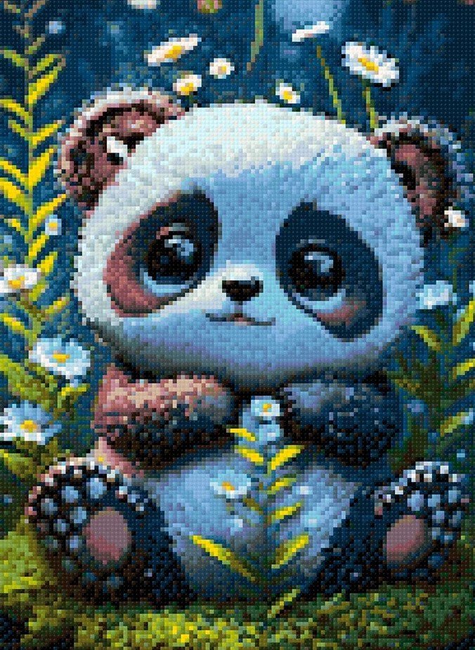 Deimantinės tapybos rinkinys "Panda" 30x40 cm WD3073