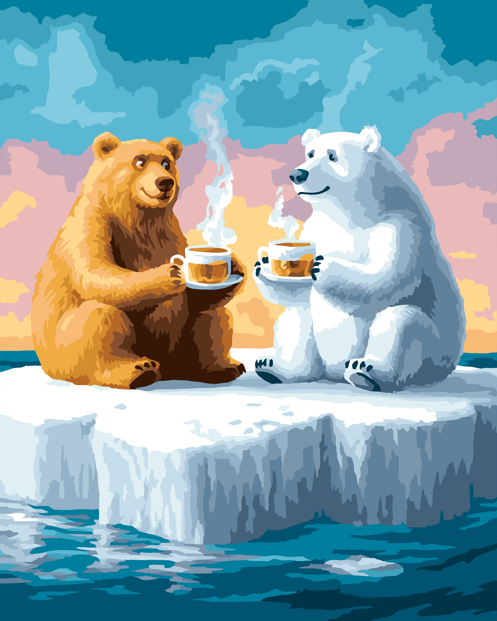 Piešimas pagal skaičius rinkinys „Šiltas pokalbis“ 40x50 cm W092 0425