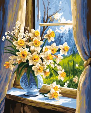 Paveikslas pagal numerius rinkinys "Saulėgrąžos saulės šviesoje" 40x50 cm W093 0425