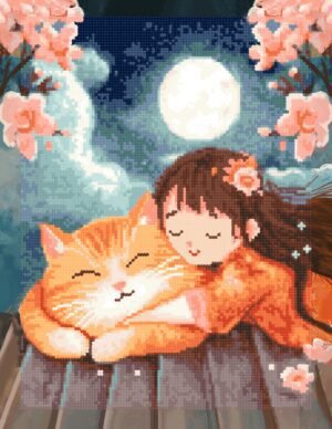 Deimantų tapybos rinkinys su porėmiu „Imbierinė laimė“ 30x40 cm VA852