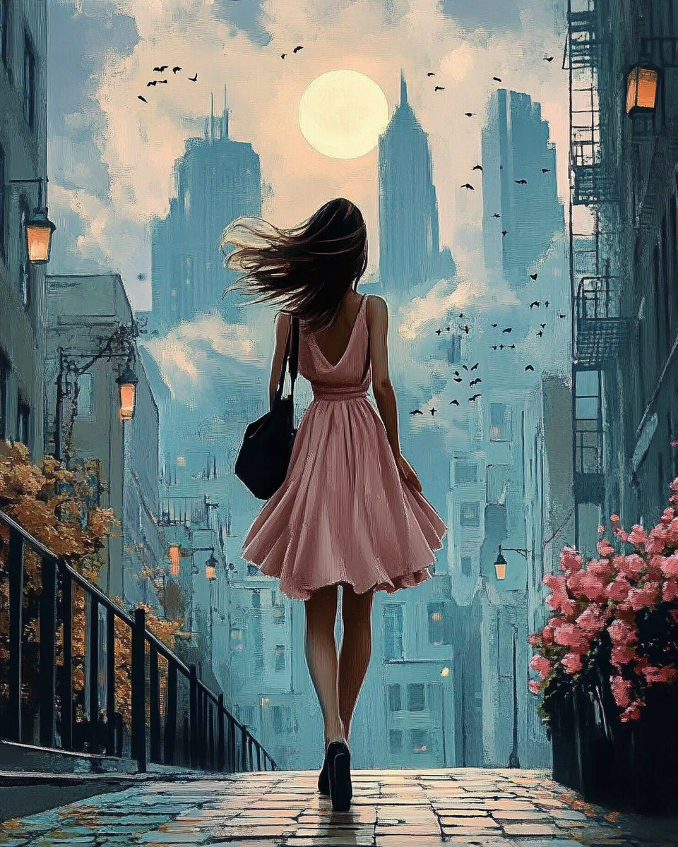 Deimantų tapybos rinkinys su porėmiu "Pietūs Niujorke" 30x40 cm VA860