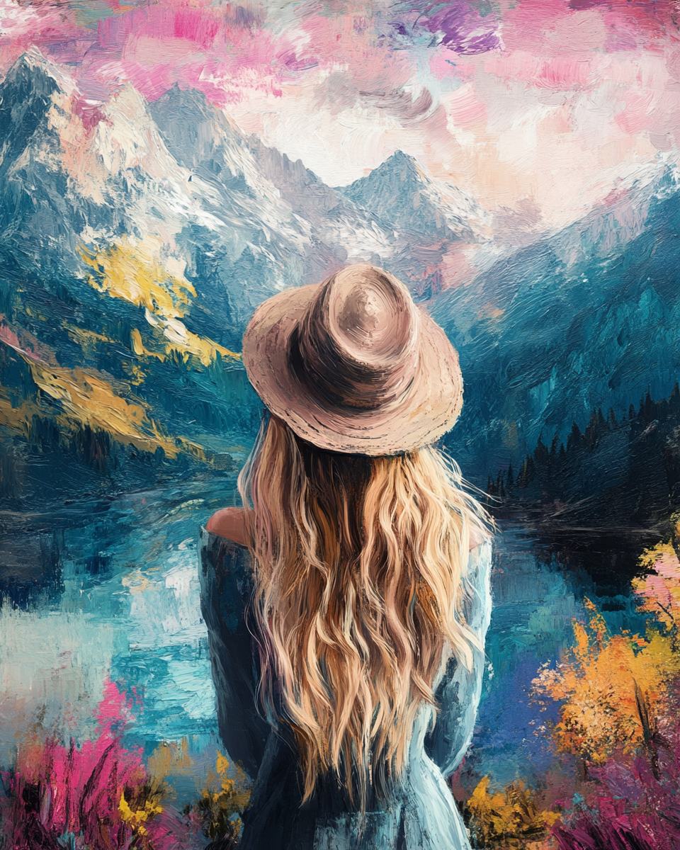 Deimantų tapybos rinkinys su porėmiu „Norvegijos spalvos“ 30x40 cm VA866