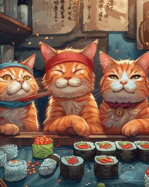 Deimantų tapybos rinkinys su porėmiu "Prie suši baro" 30x40 cm VA868