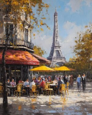 Deimantų tapyba su porėmiu "Gatvė Paryžiuje" 40x50 cm DP437