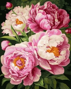 Švelnių bijūnų puokštė