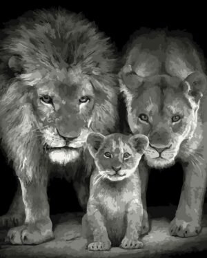 Liūtų šeimos portretas