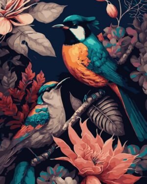 Paukščiai ant šakos