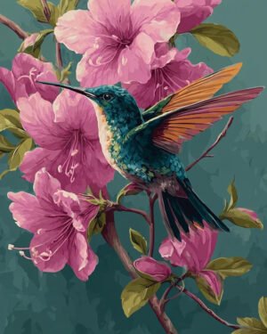 Deimantinis paveikslas su porėmiu "Kolibris" 30x40 cm VA912